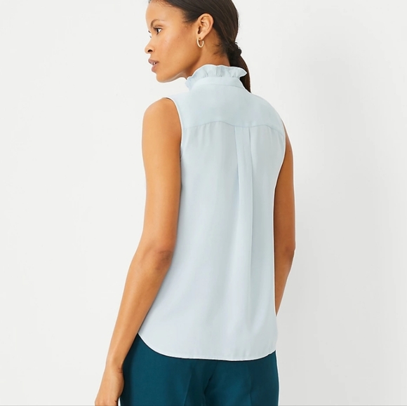 ANN TAYLOR RUFFLE BLOUSE - Picture 3 of 3